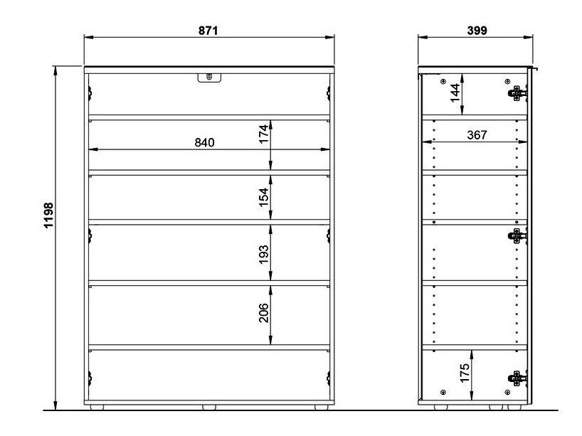 Sapateira Fivsori 105 (Cinzento brilhante + Grafite)