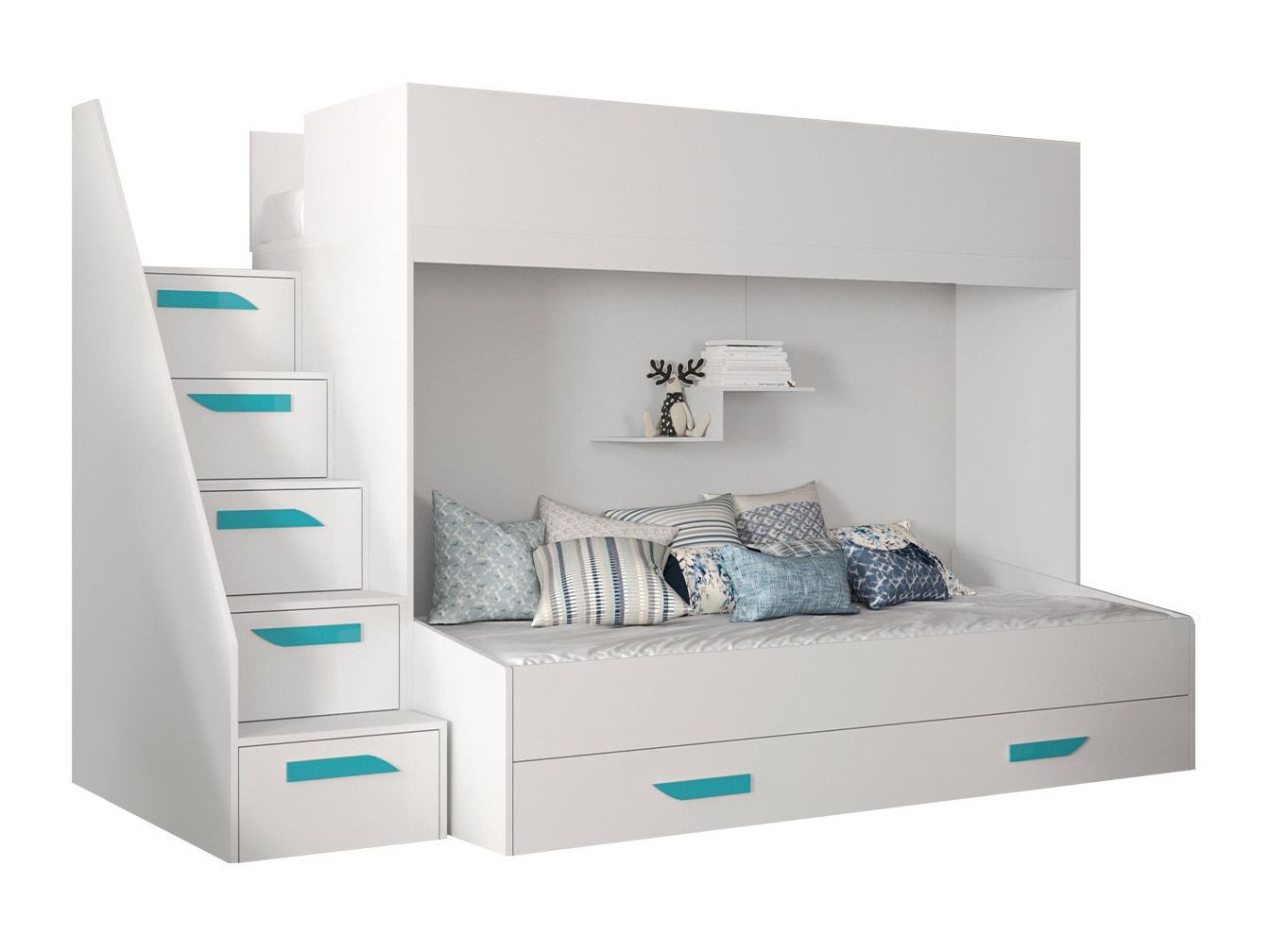 Beliche Hartford 356 (Branco + Branco brilhante + Turquesa)