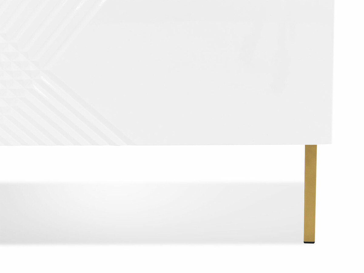 Mesa de cabeceira Natar (Branco + Branco brilhante)