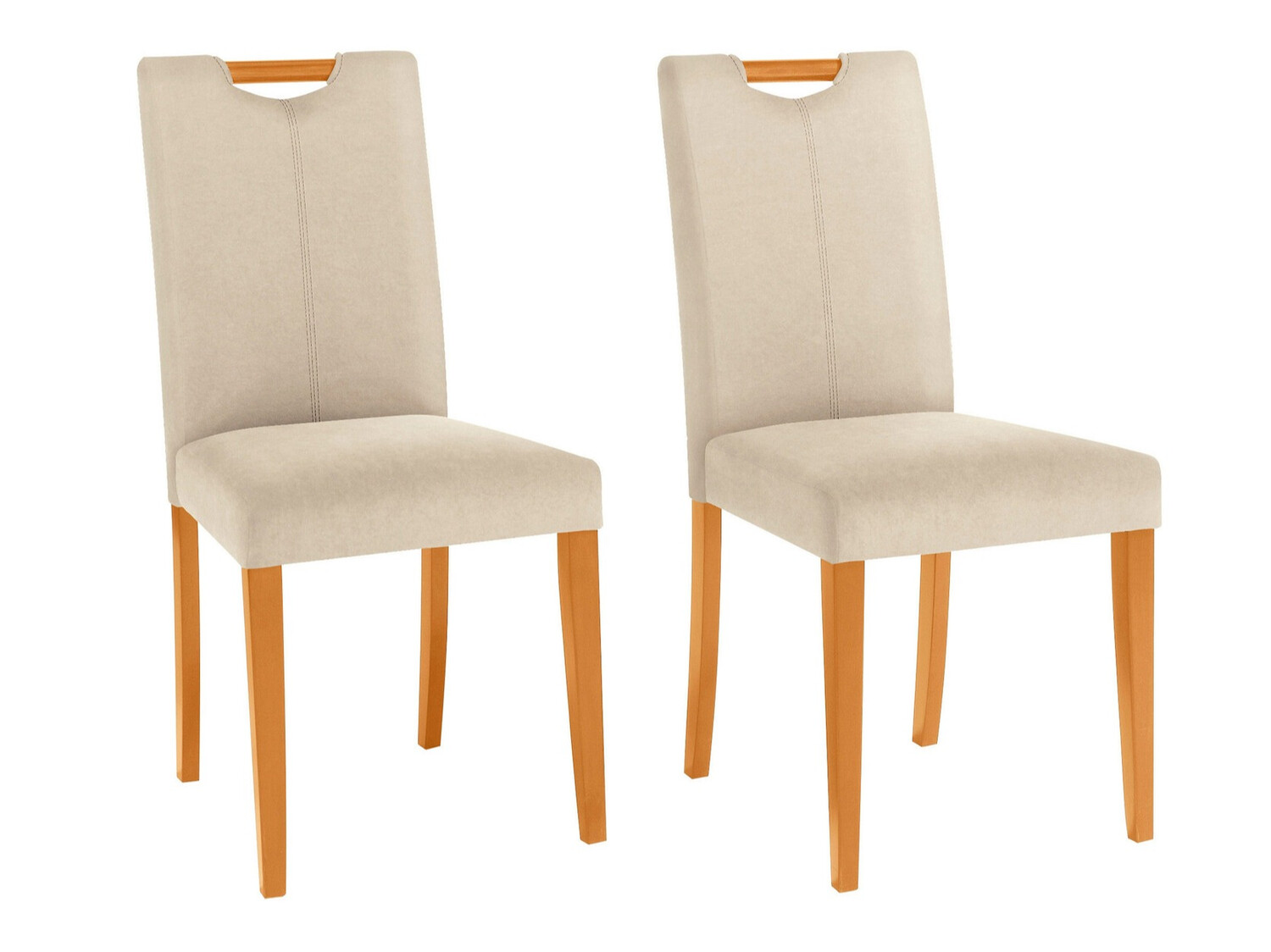 Conjunto de cadeiras Denton 1099 (Creme + Pinheiro)