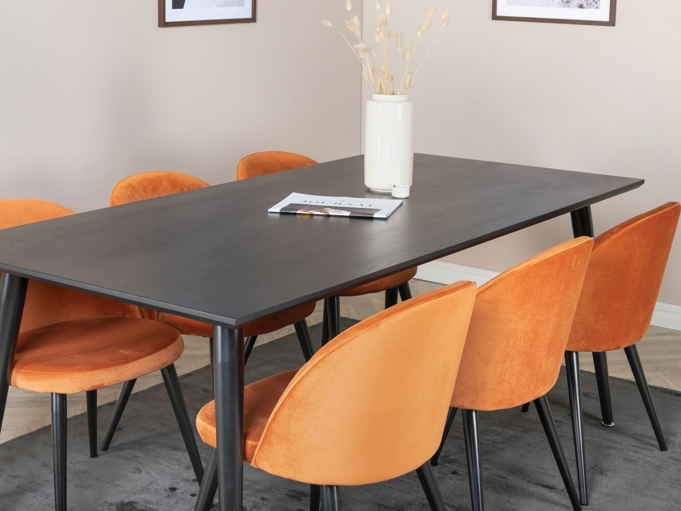 Conjunto para refeições Dallas 1335 (Laranja + Preto)