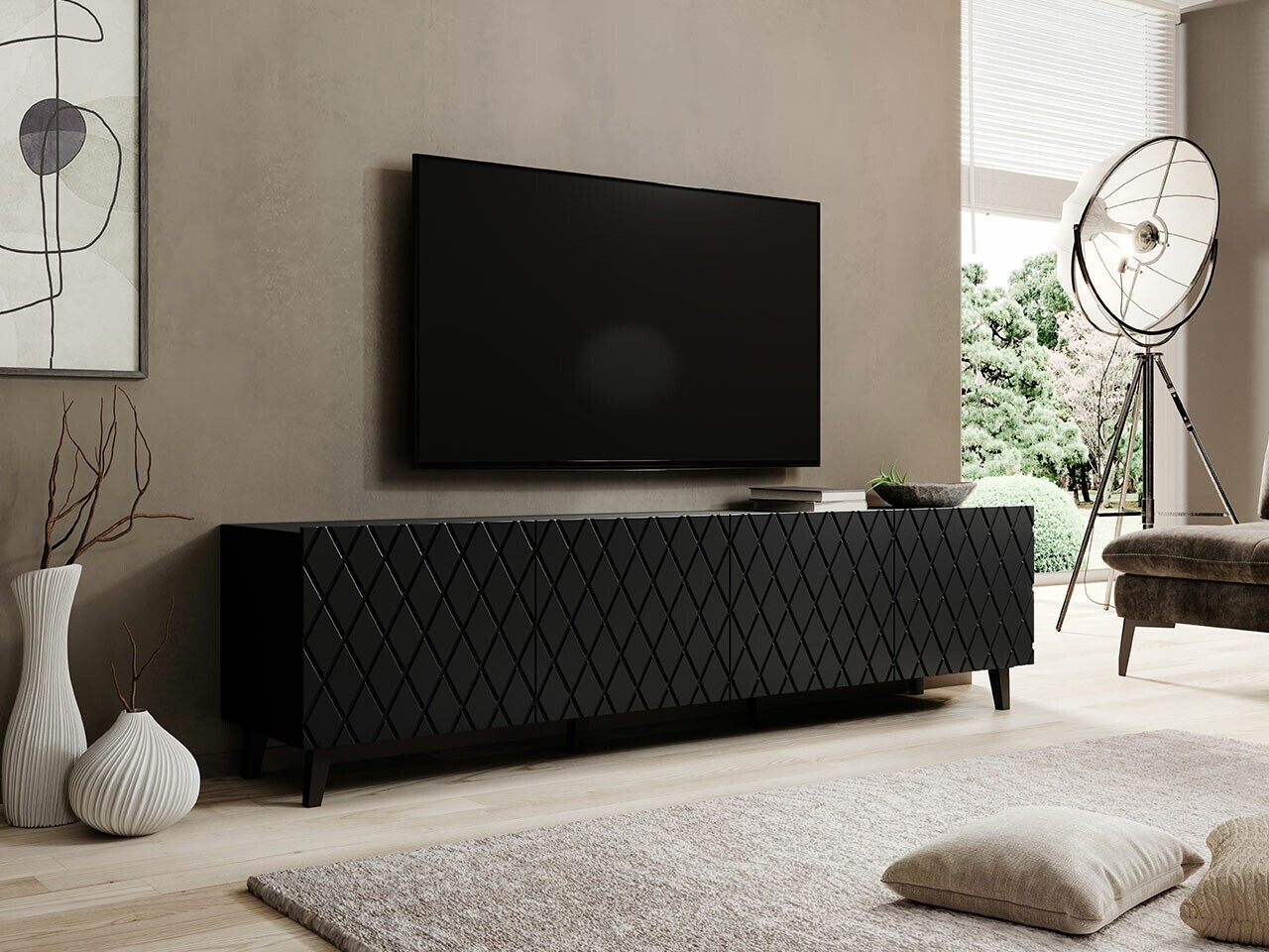 Móvel de TV Charlotte 174 (Preto)