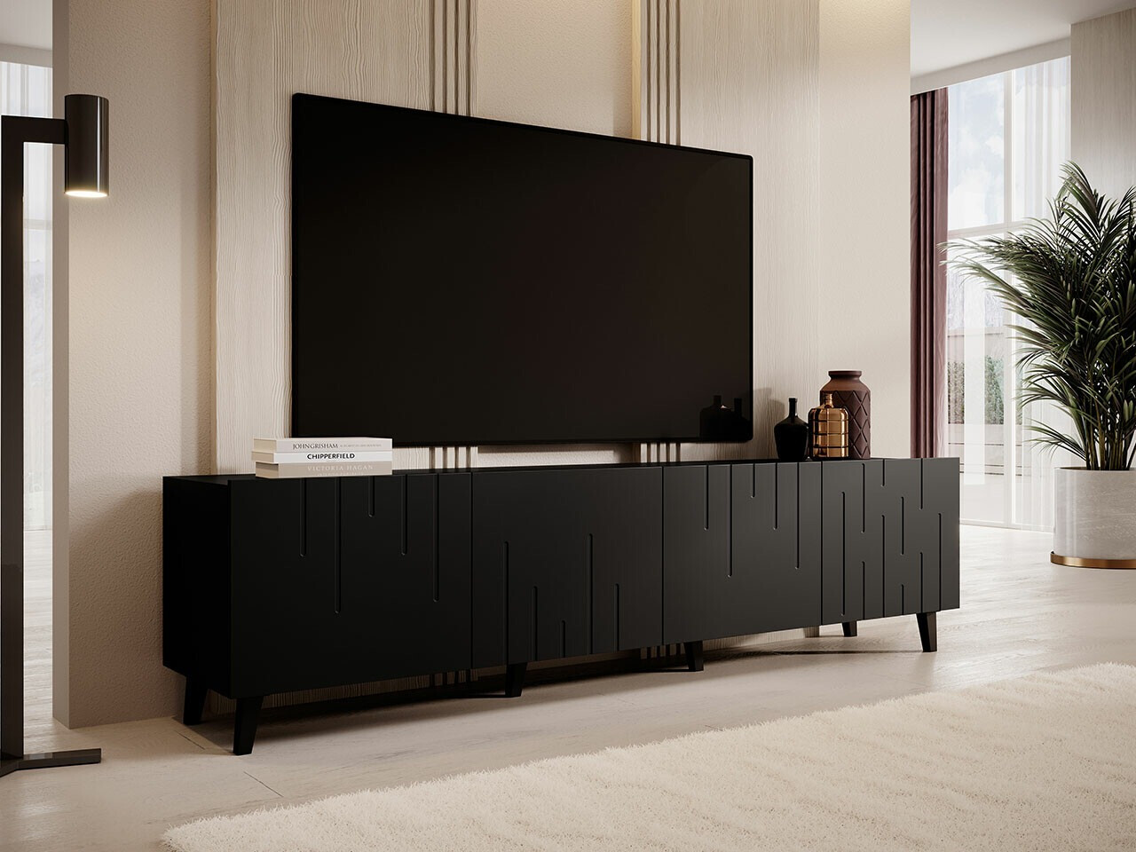 Móvel de TV Charlotte 176 (Preto)
