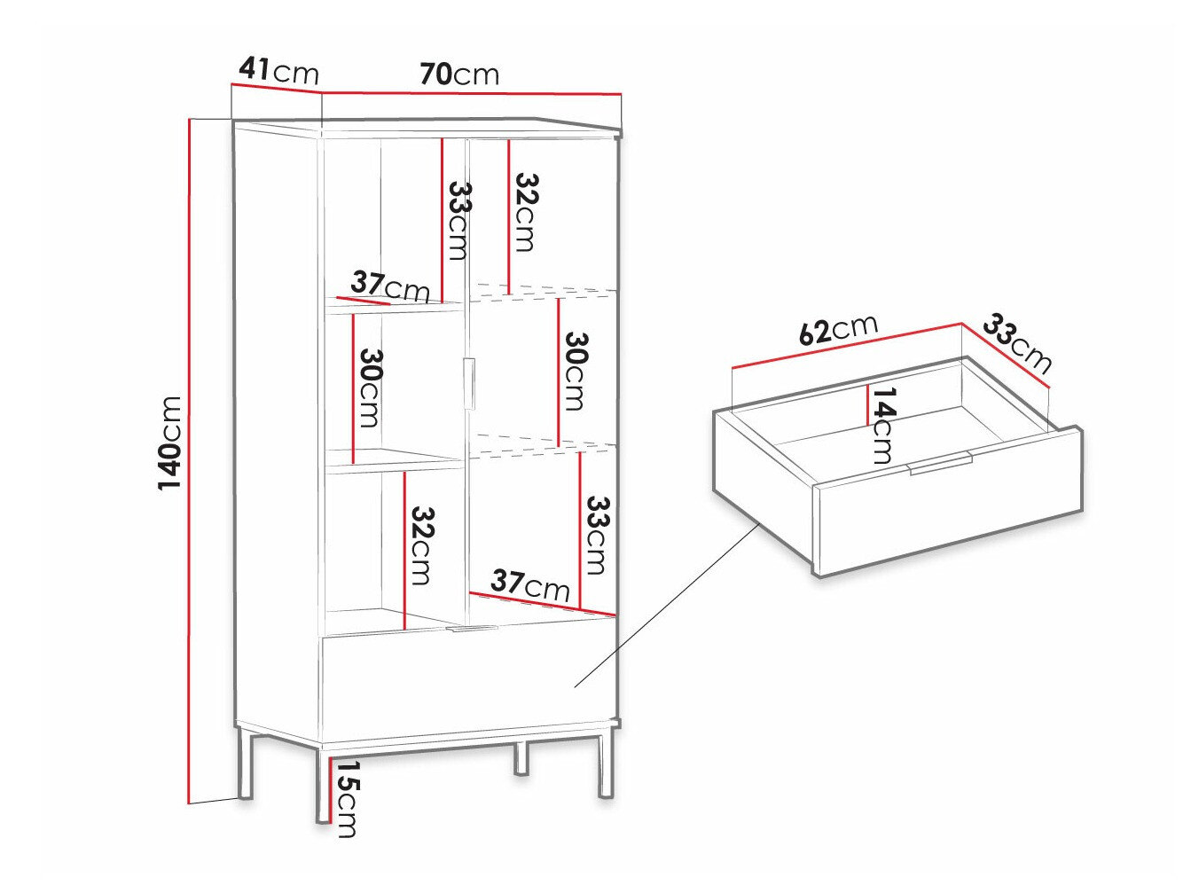 Estante Providence R104 (Azul + Dourado)
