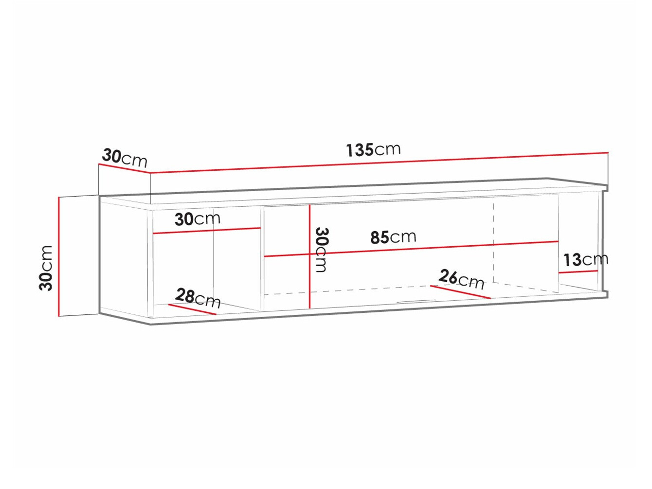 Estante de parede Providence R107 (Azul + Dourado)