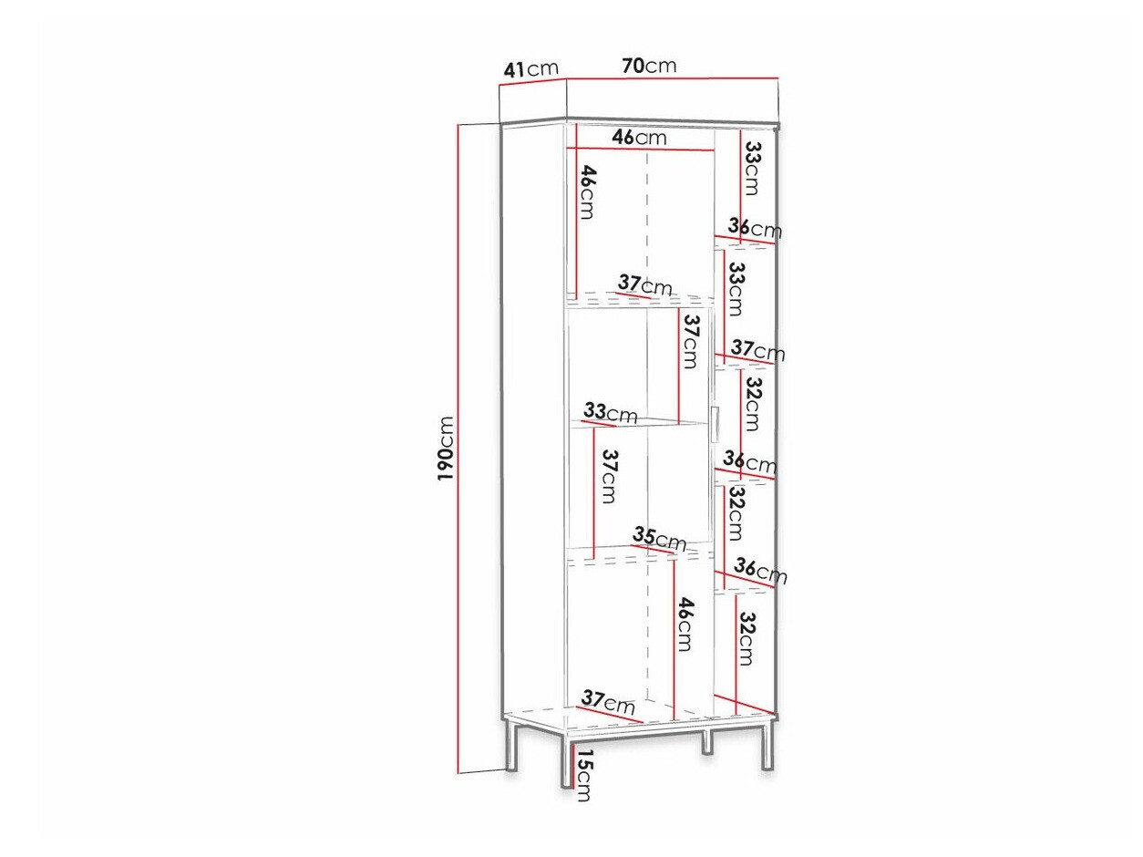 Estante Providence R108 (Azul + Dourado)