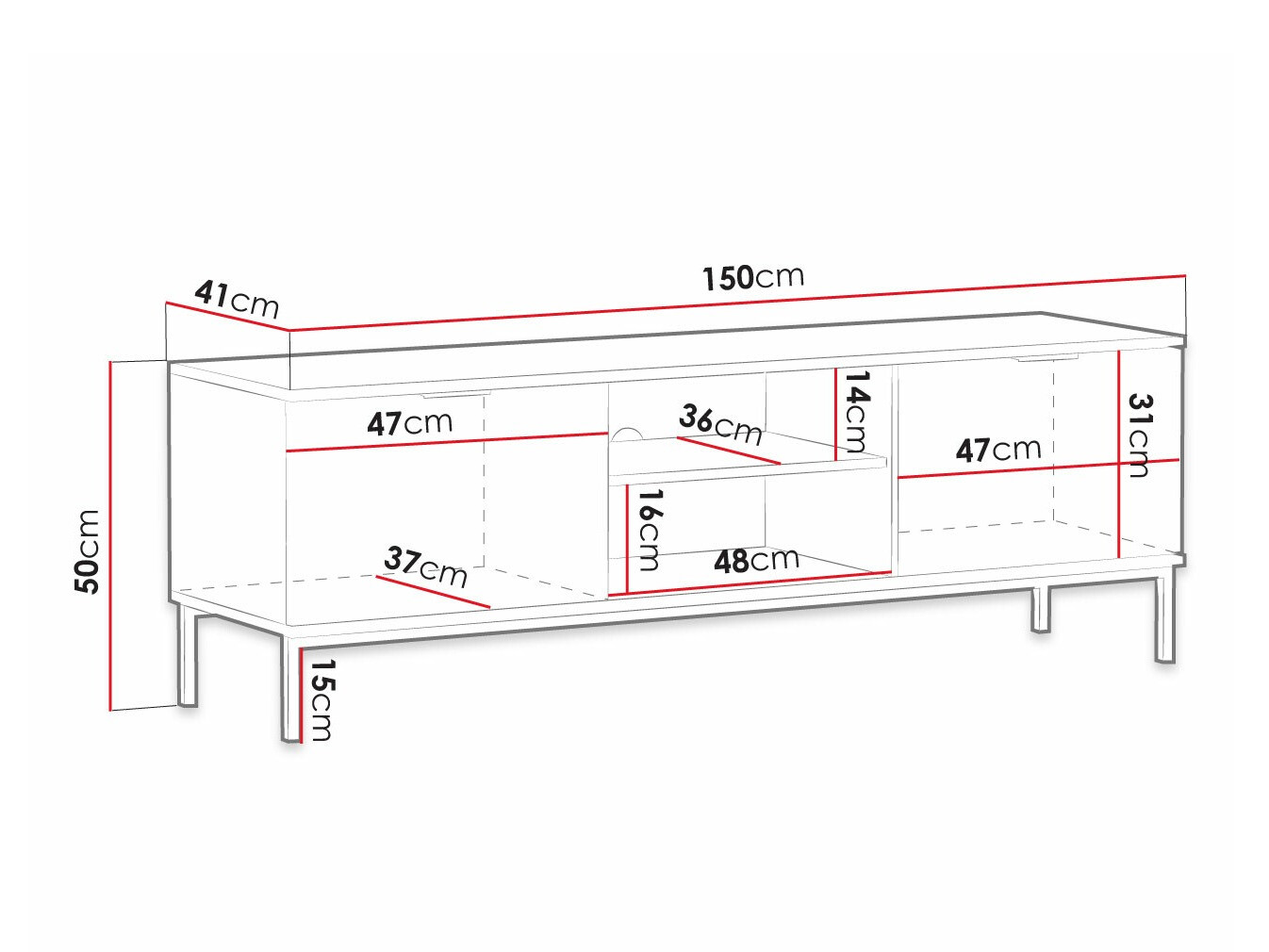 Móvel de TV Providence R106 (Azul + Dourado)