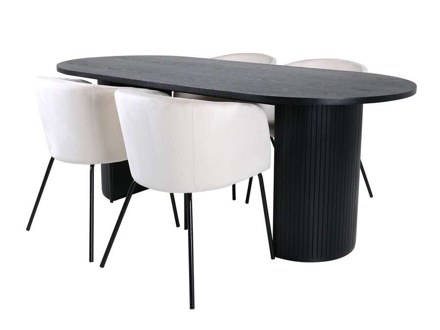 Conjunto para refeições Dallas 3313 (Preto + Bege)