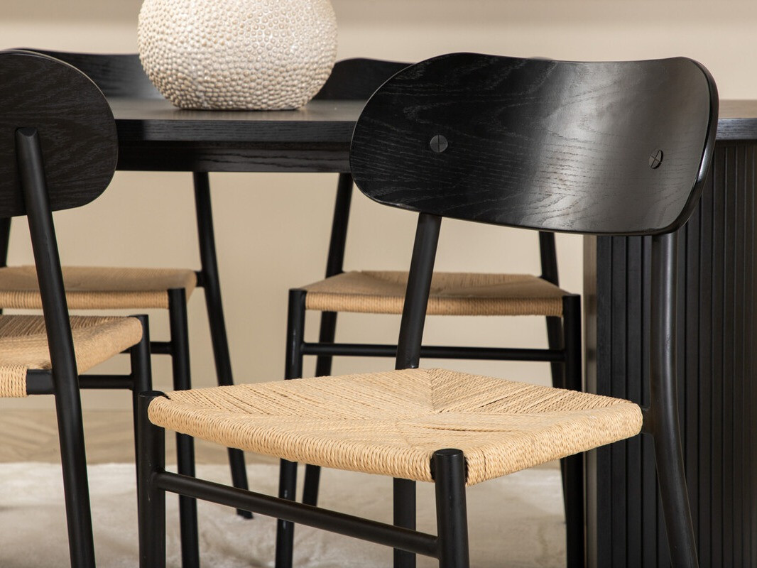 Conjunto para refeições Dallas 3314 (Preto + Castanho claro)