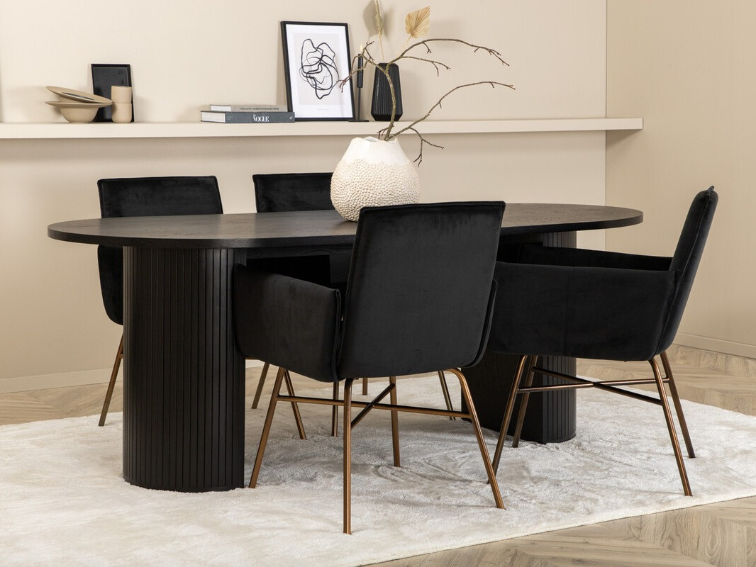 Conjunto para refeições Dallas 3315 (Preto + Cobre)