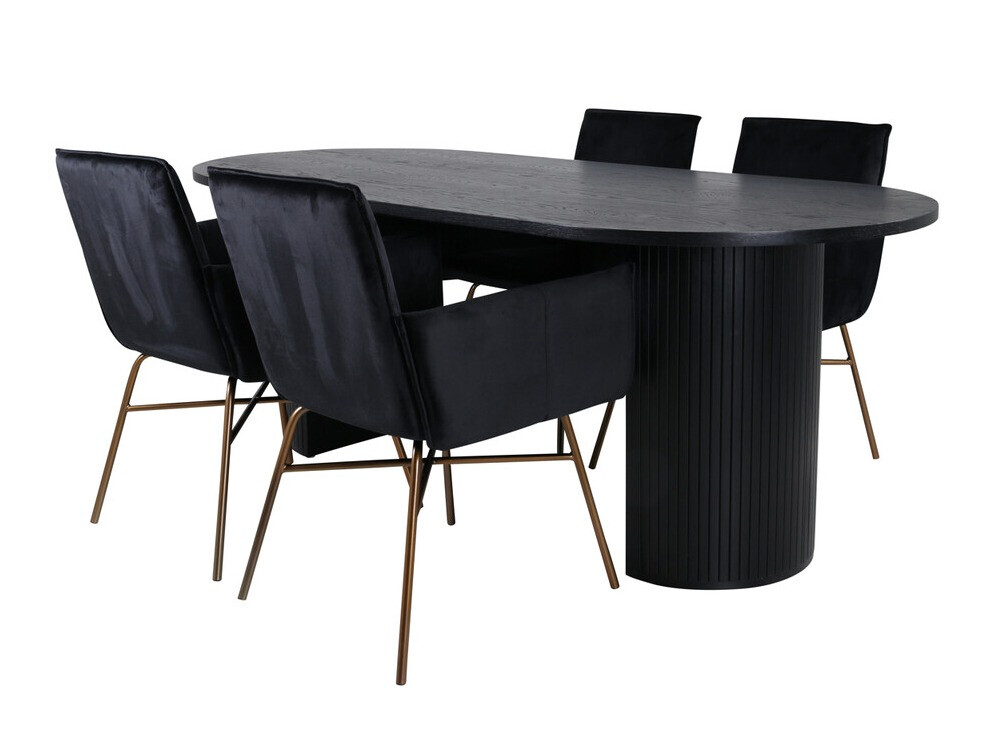 Conjunto para refeições Dallas 3315 (Preto + Cobre)