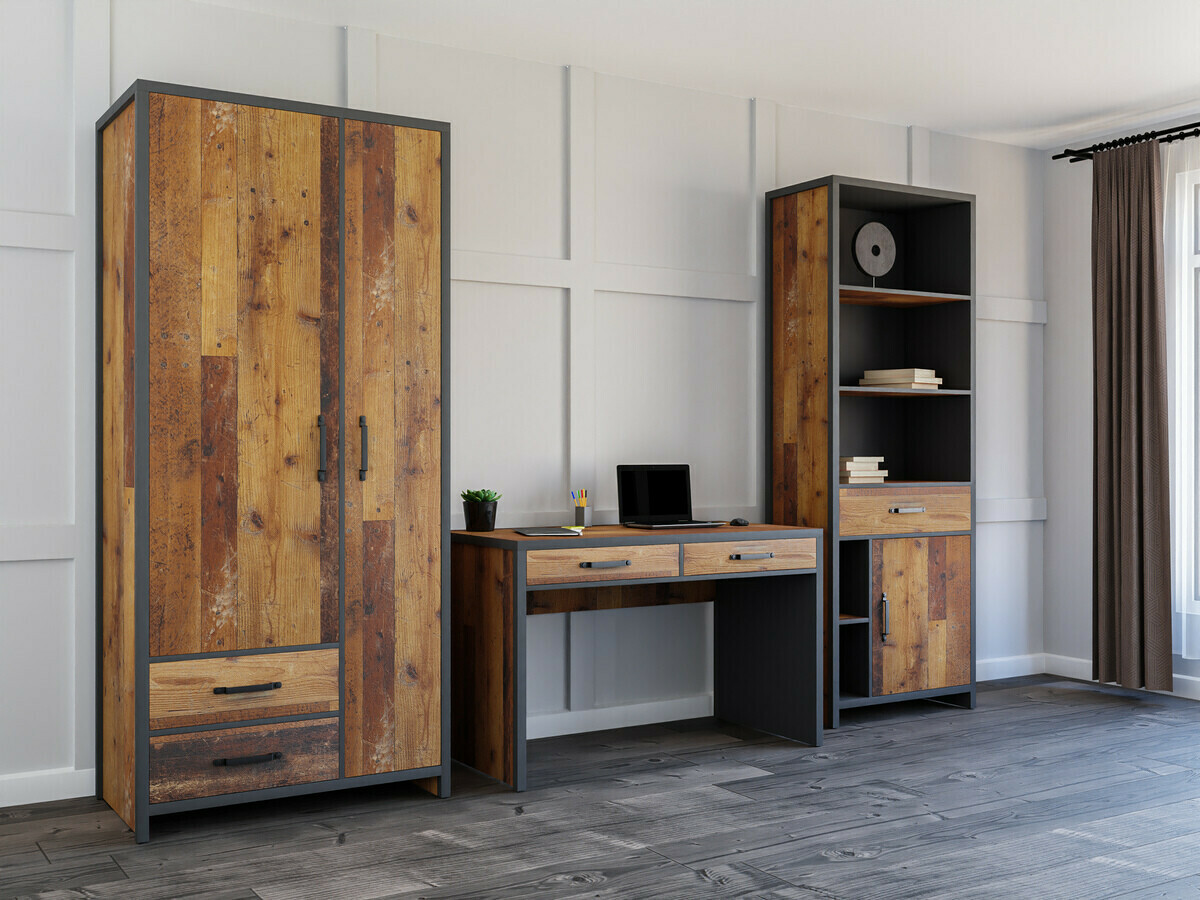 Roupeiro Belsera 110 (Castanho + Matera cinzento)