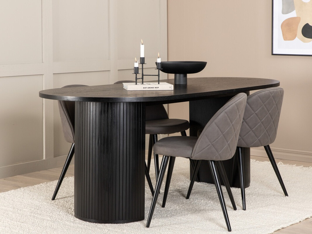 Conjunto para refeições Dallas 3321 (Preto + Cinzento)