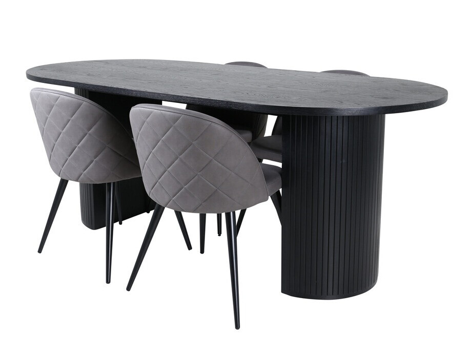 Conjunto para refeições Dallas 3321 (Preto + Cinzento)