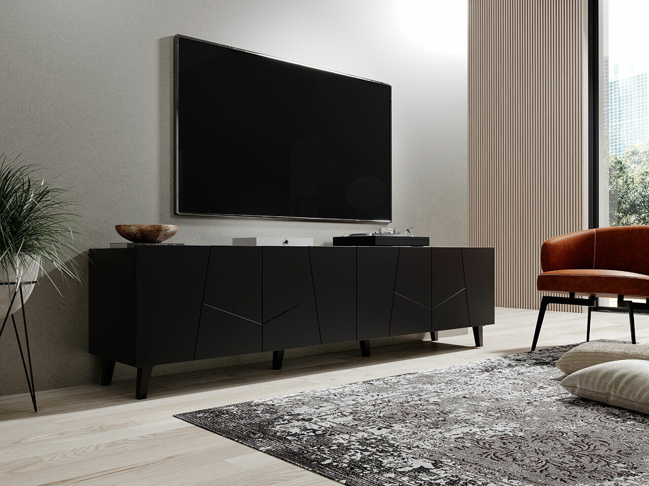Móvel de TV Charlotte 181 (Preto)