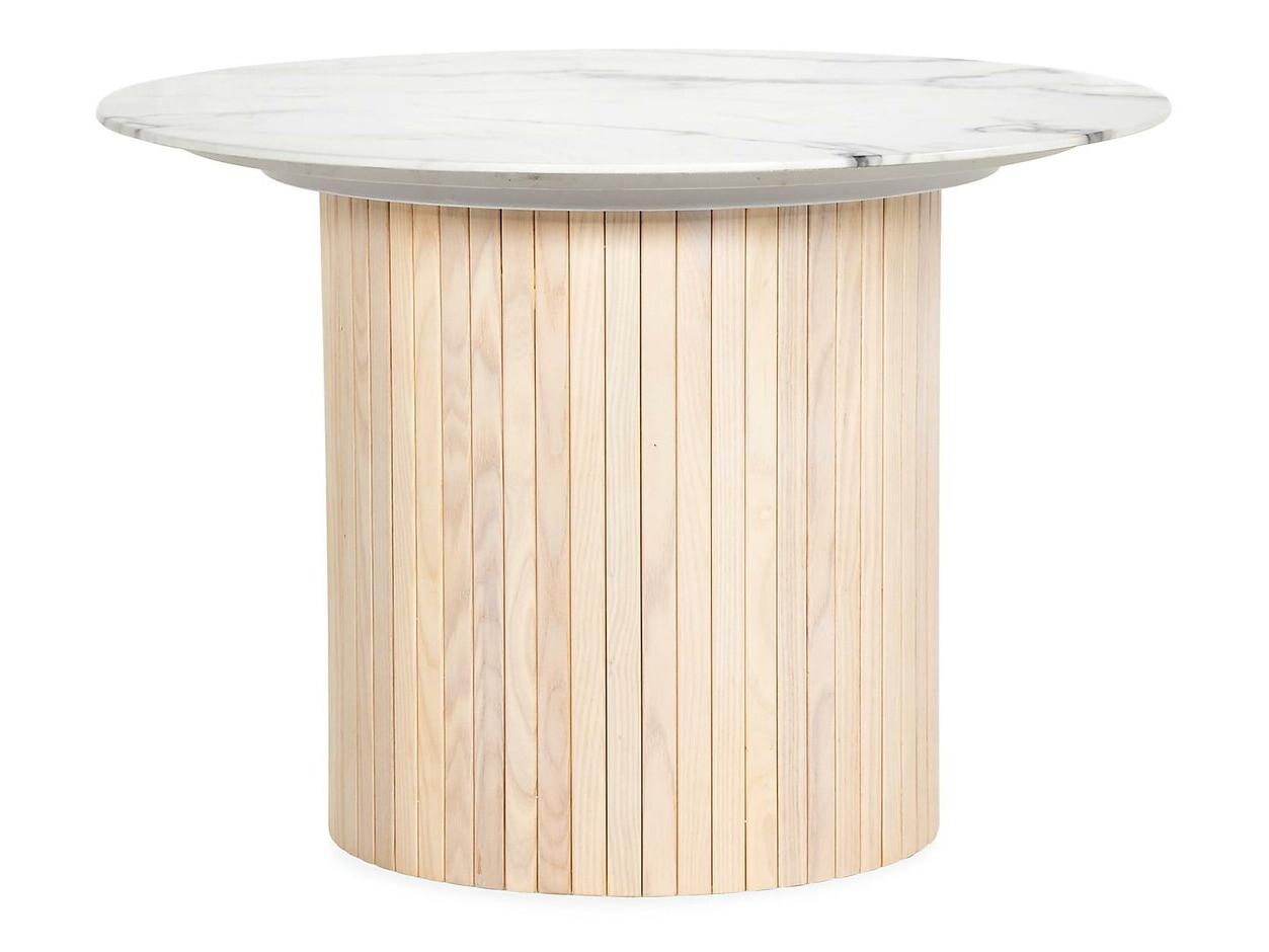 Mesa para revistas Flint 170 (Marmore branco + Castanho claro)