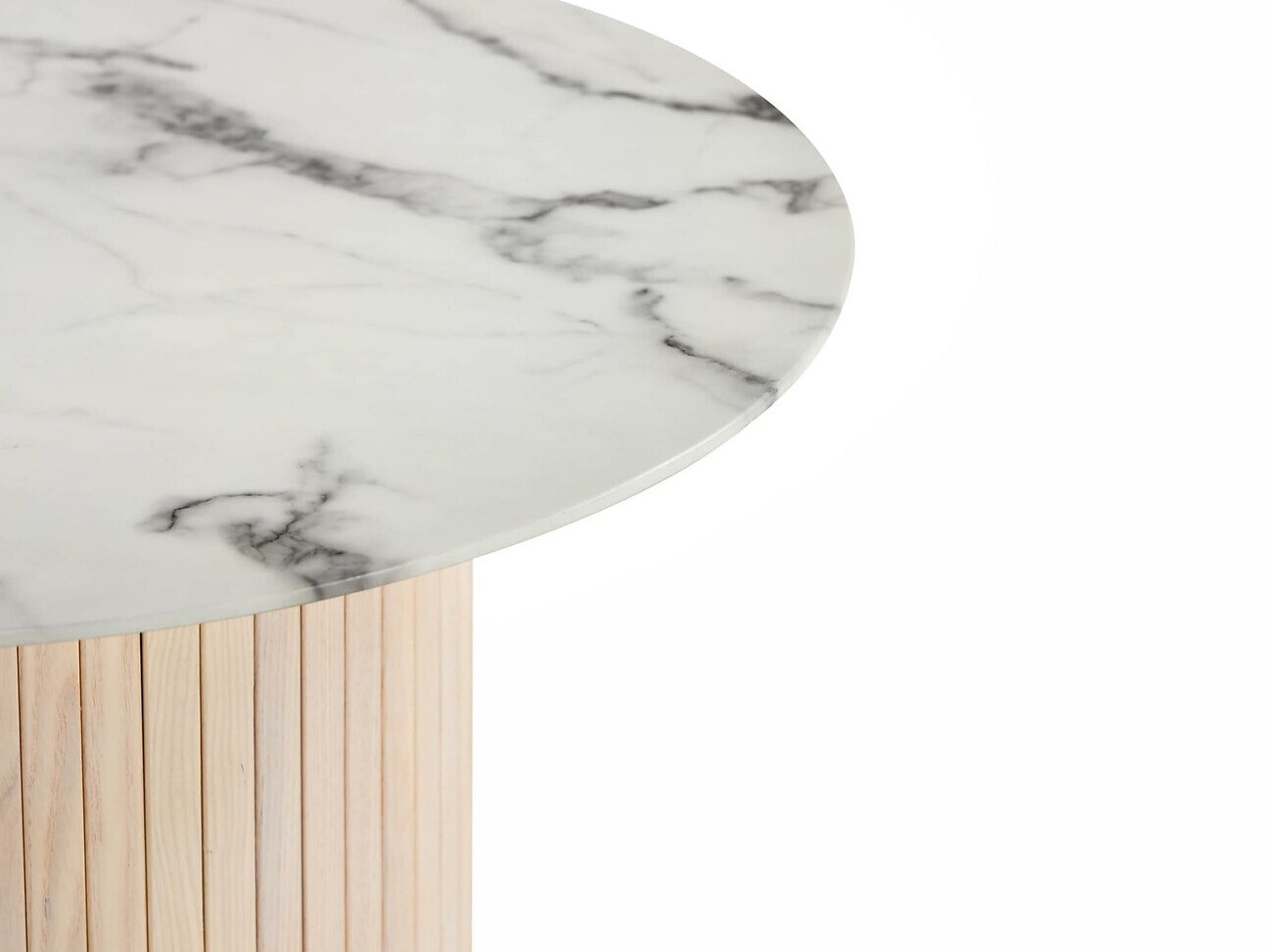 Mesa para revistas Flint 170 (Marmore branco + Castanho claro)