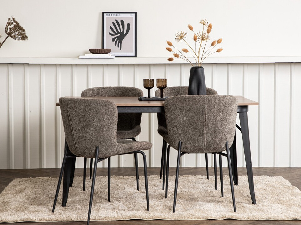 Conjunto para refeições Dallas 3363 (Castanho + Preto)