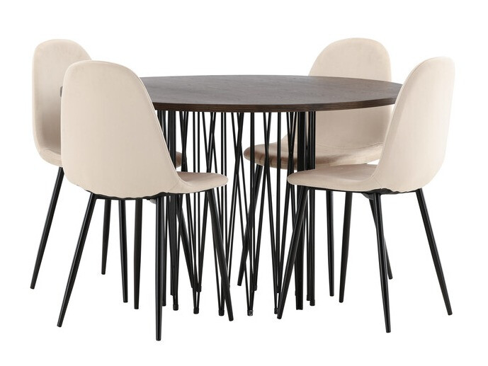 Conjunto para refeições Dallas 3370 (Preto + Bege)