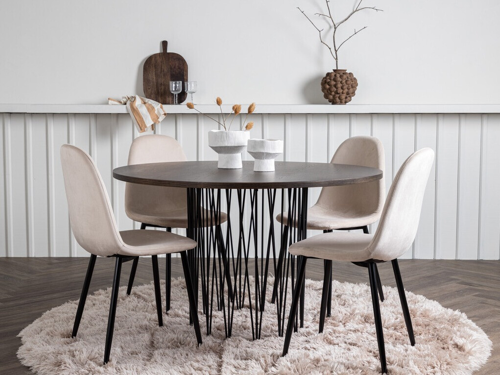 Conjunto para refeições Dallas 3370 (Preto + Bege)