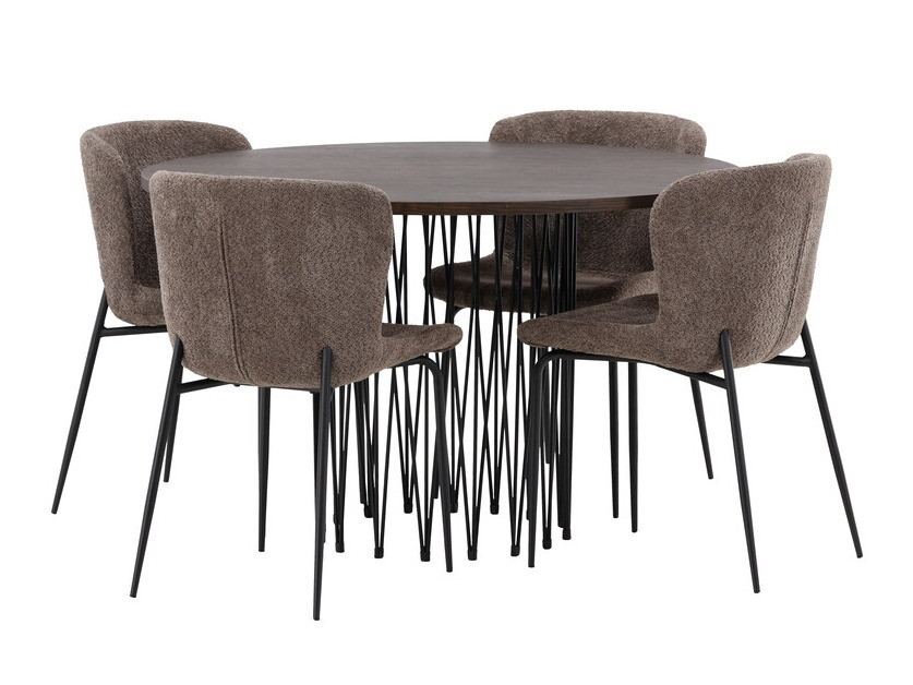 Conjunto para refeições Dallas 3379 (Castanho + Preto)