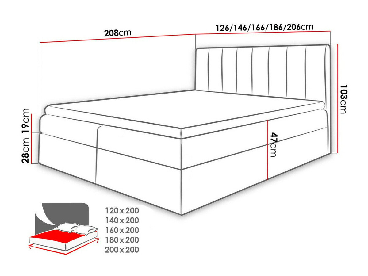 Cama continental Culina (Soft 011 + Ikar 01)