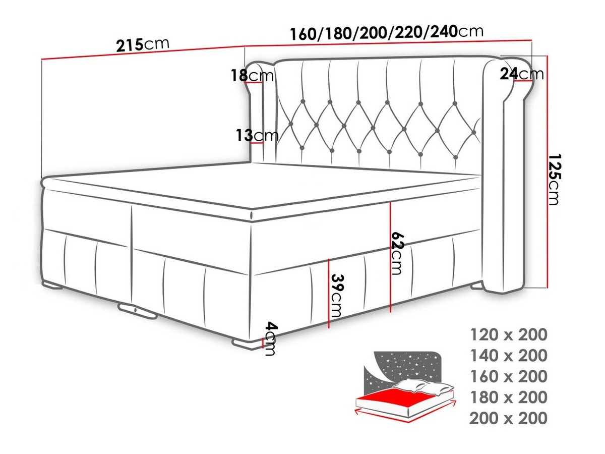 Cama continental Ars (Magic Velvet 2201)