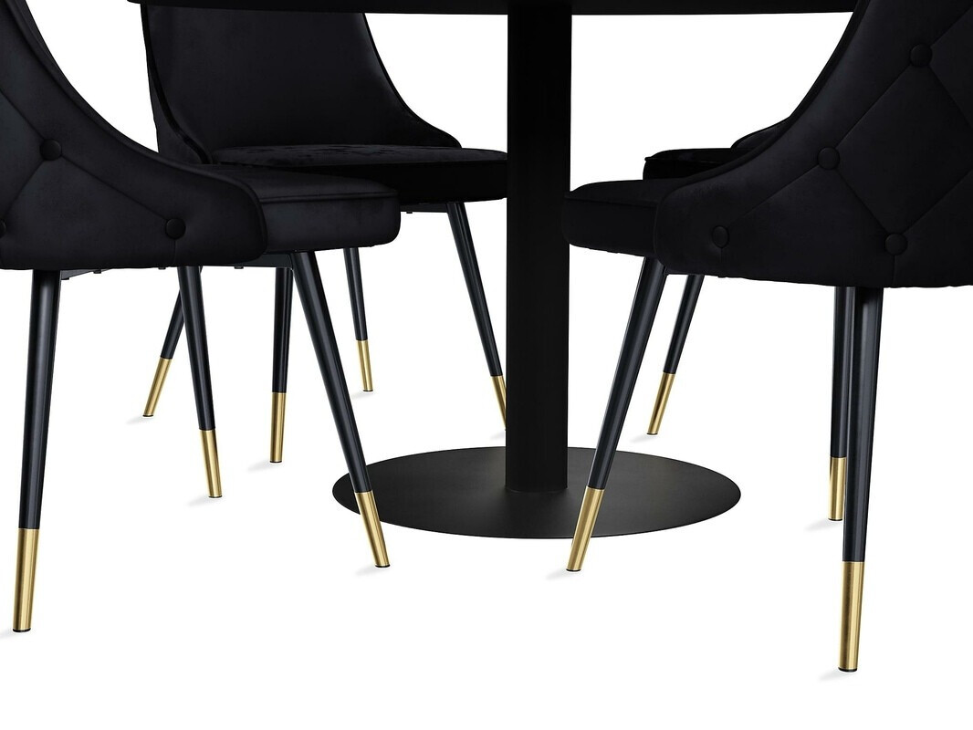 Conjunto para refeições Charleston 275 (Cinzento mármore + Preto)