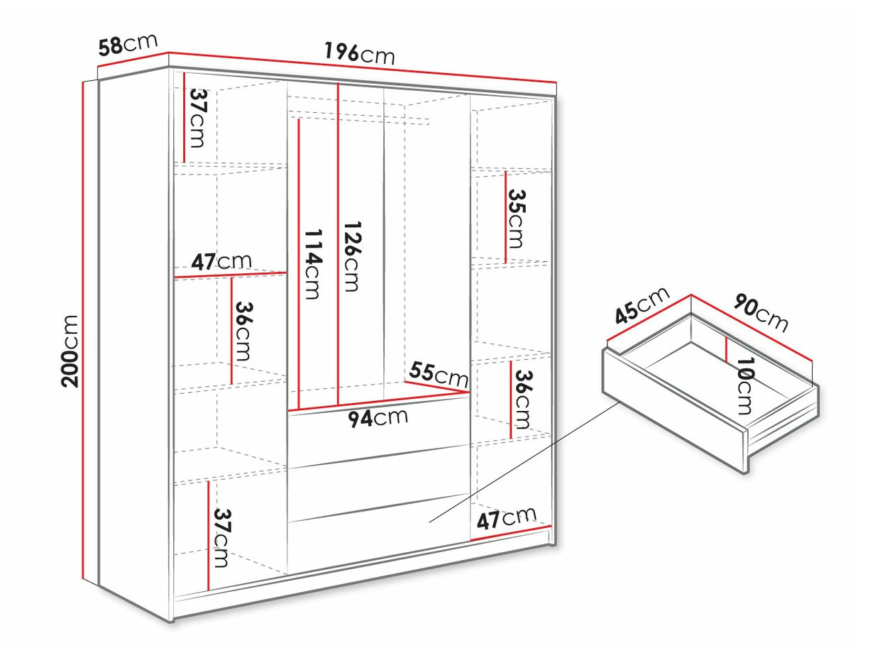 Roupeiro Musum I (Preto + Dourado)