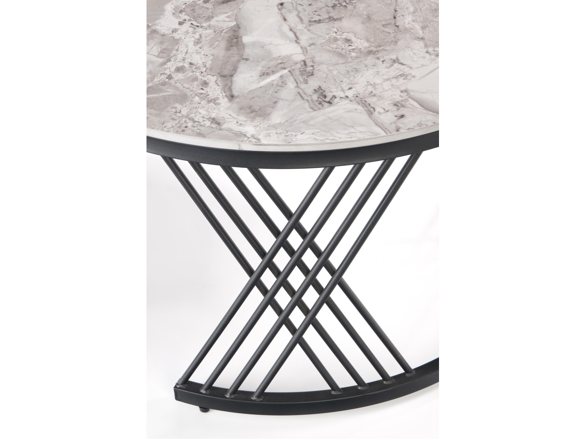 Conjunto de mesa de centro Houston 2011 (Preto + Cinzento mármore)