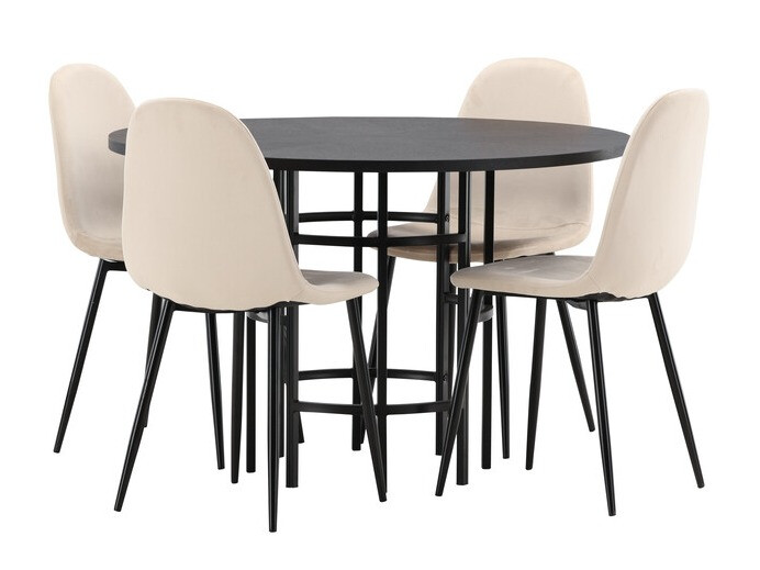Conjunto para refeições Dallas 3424 (Preto + Bege)