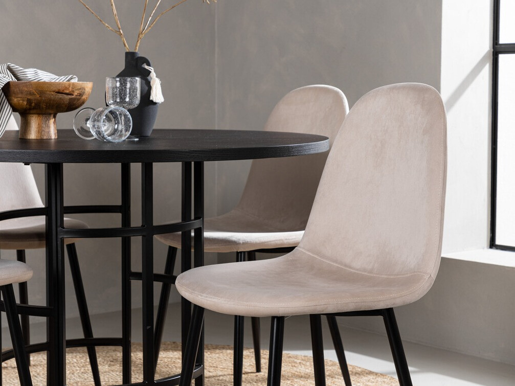 Conjunto para refeições Dallas 3424 (Preto + Bege)