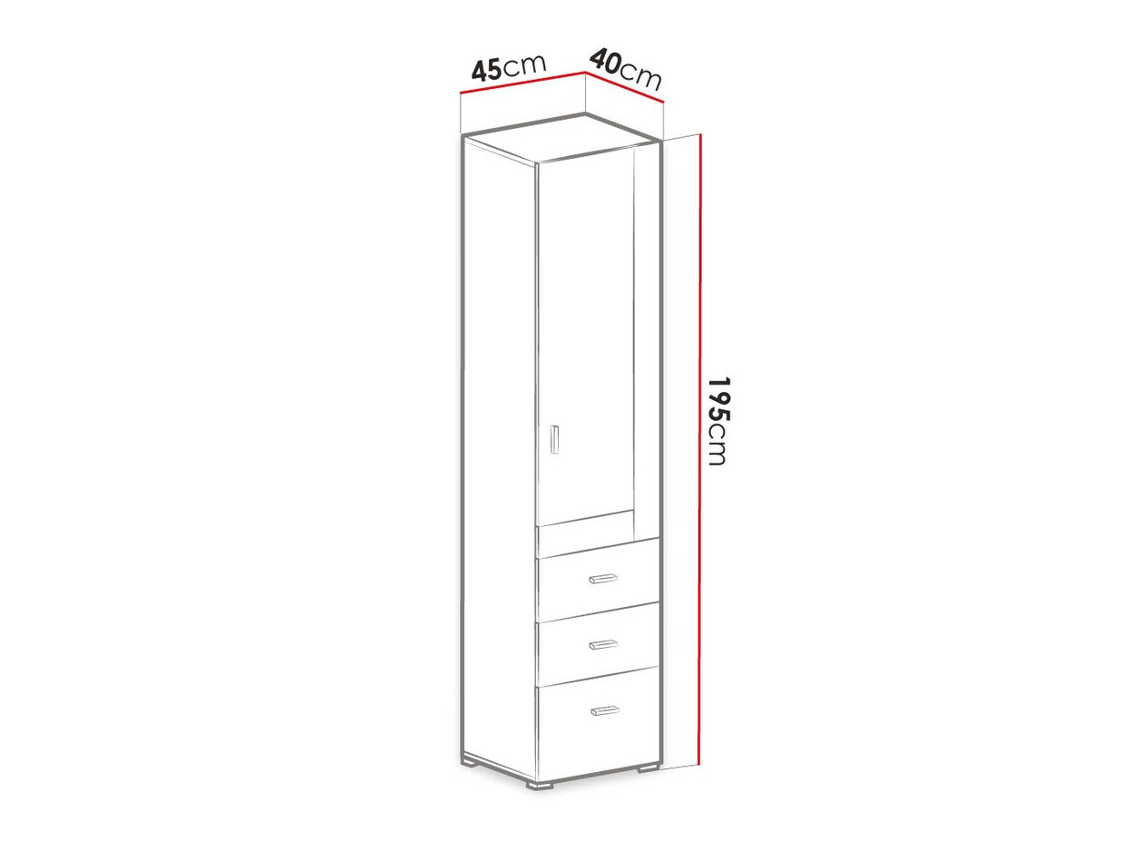 Estante Omaha D126 (Pinheiro branqueado + Castanho)