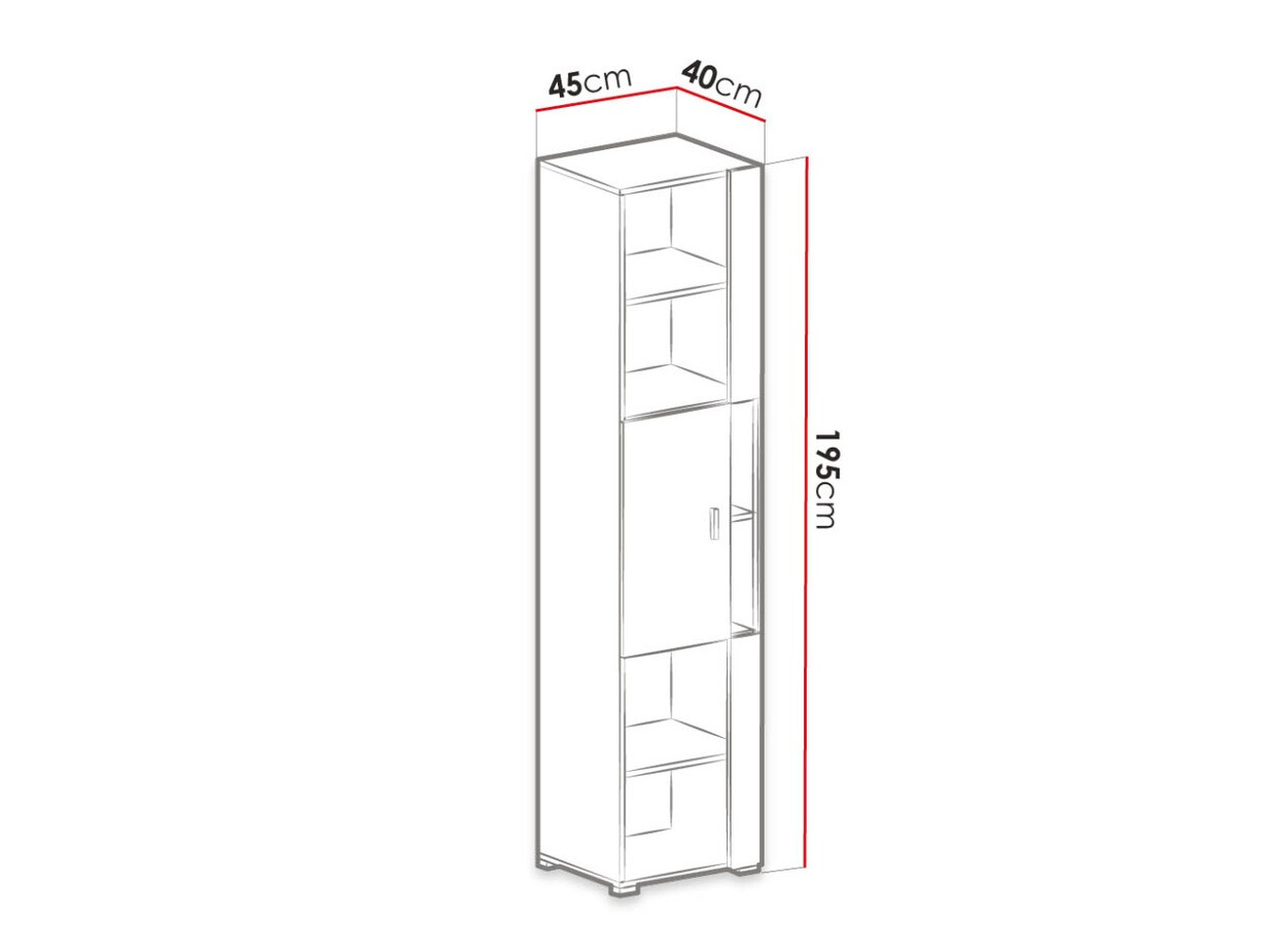 Estante Omaha D128 (Pinheiro branqueado + Roxo)
