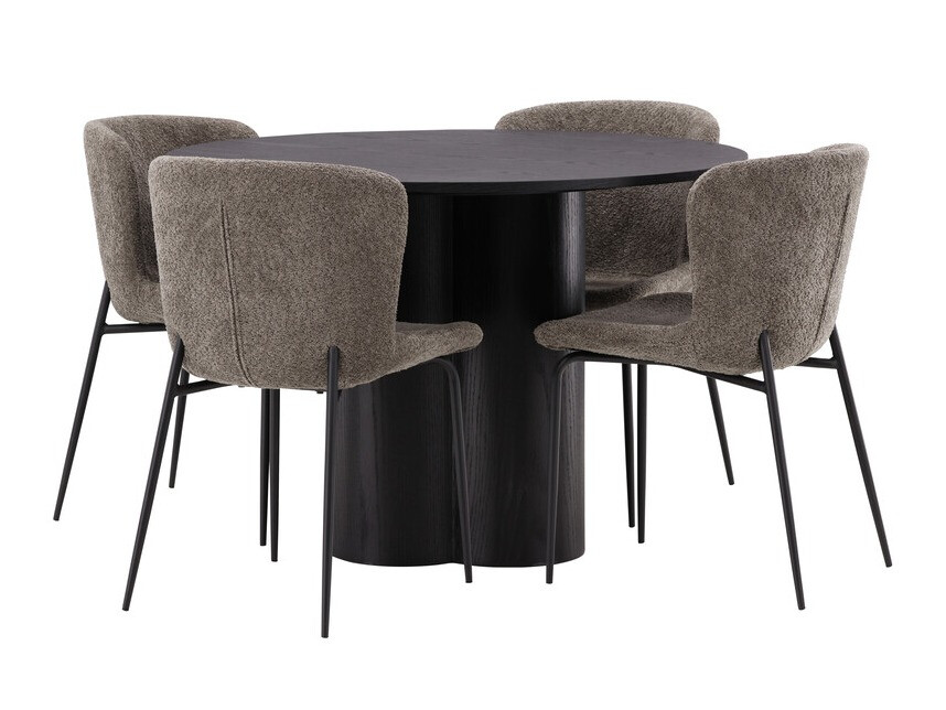 Conjunto para refeições Dallas 3432 (Castanho + Preto)