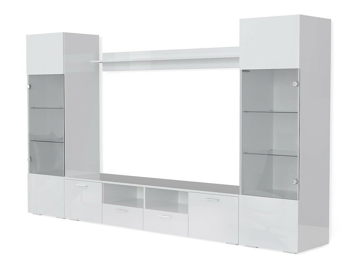 Conjunto para sala de estar Springfield 274 (Branco + Branco brilhante)