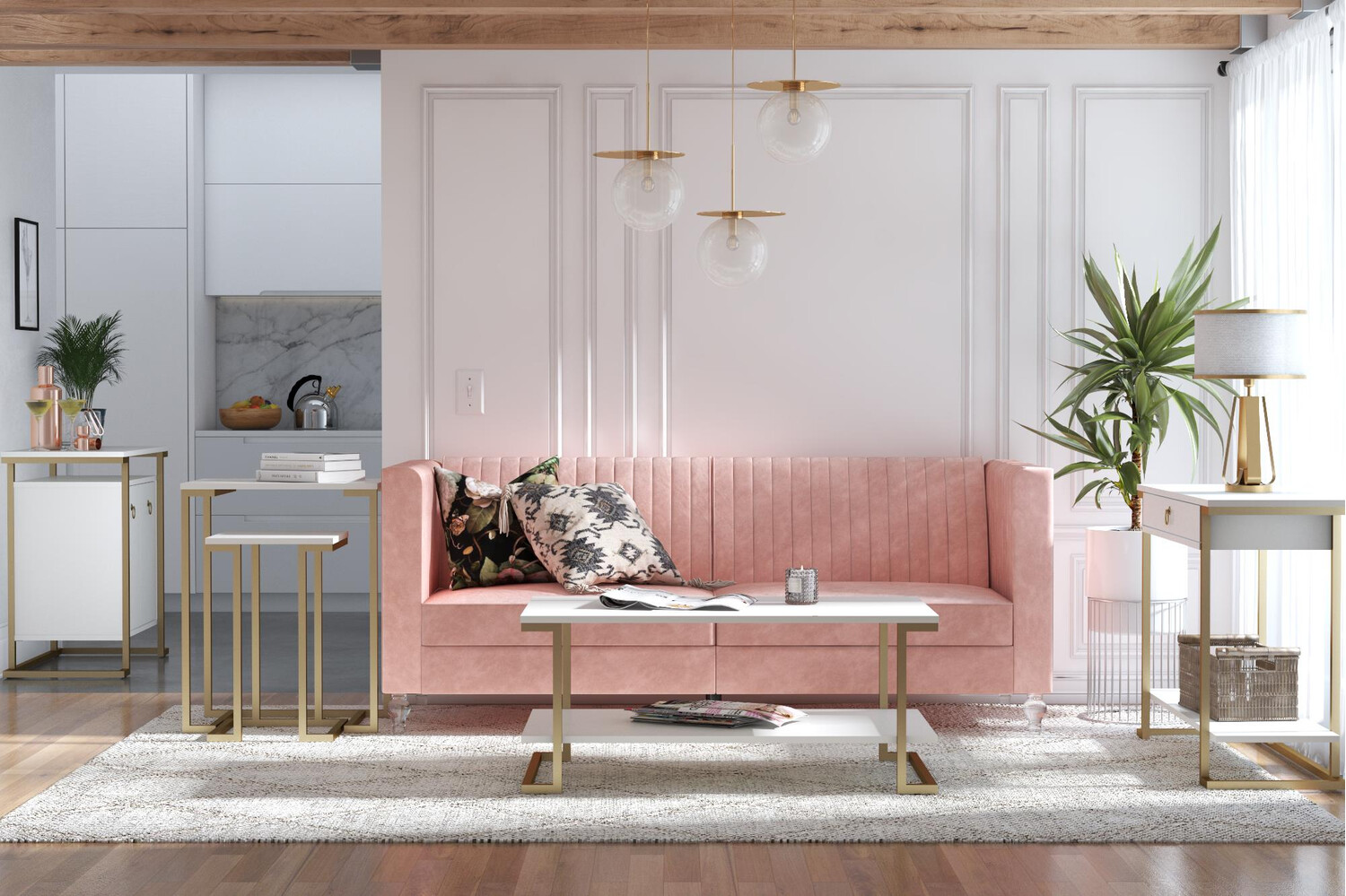 Conjunto de mesas laterais CosmoLiving by Cosmopolitan 150