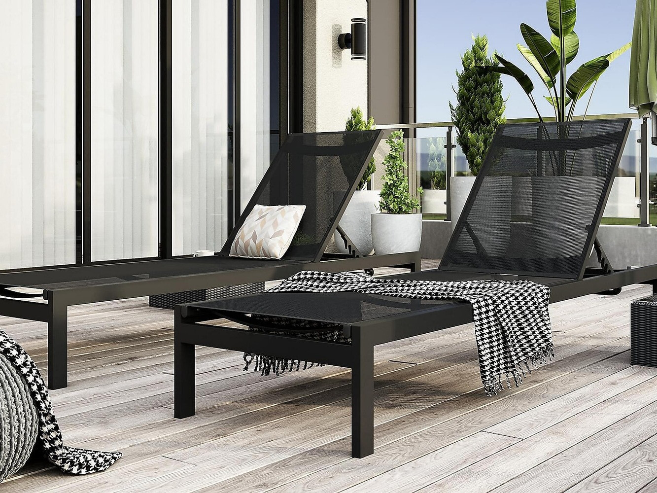 Cadeirão para o exterior Comfort Garden 1570 (Preto)