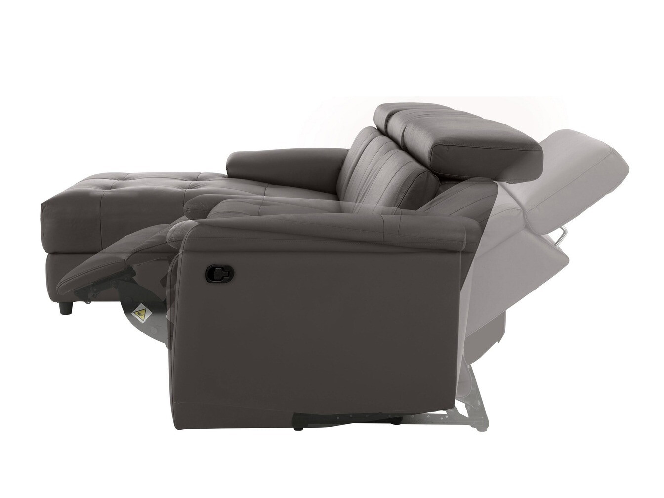 Reclinável de ângulo suave Denton 1503 (Castanho)