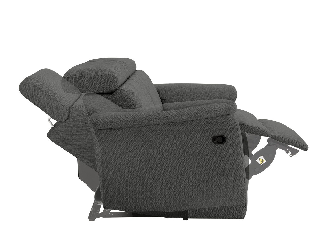 Sofá reclinável Denton 649 (Antracite)