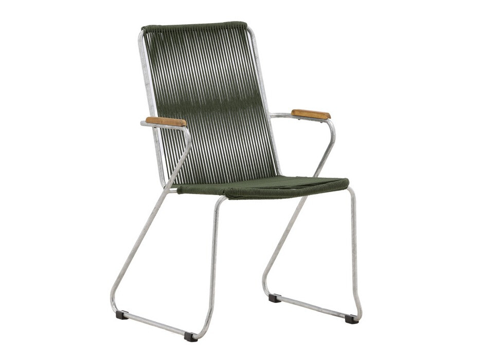 Cadeira para o exterior Dallas 3463 (Verde + Prateado)