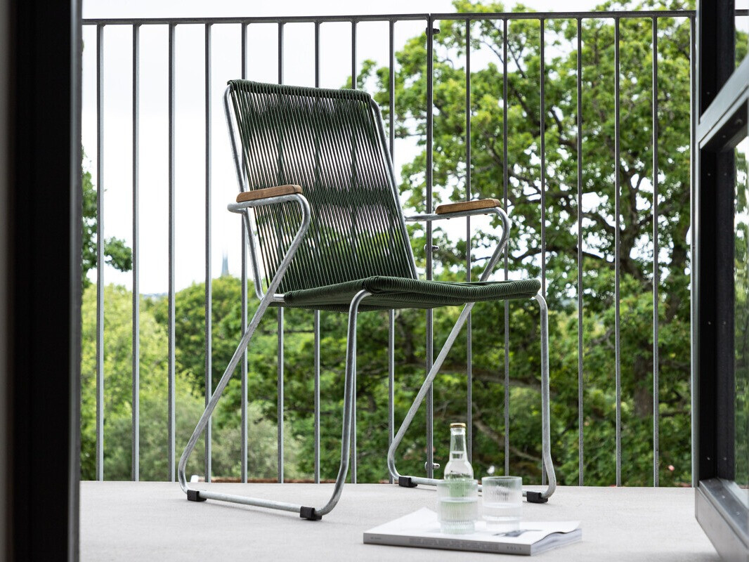 Cadeira para o exterior Dallas 3463 (Verde + Prateado)