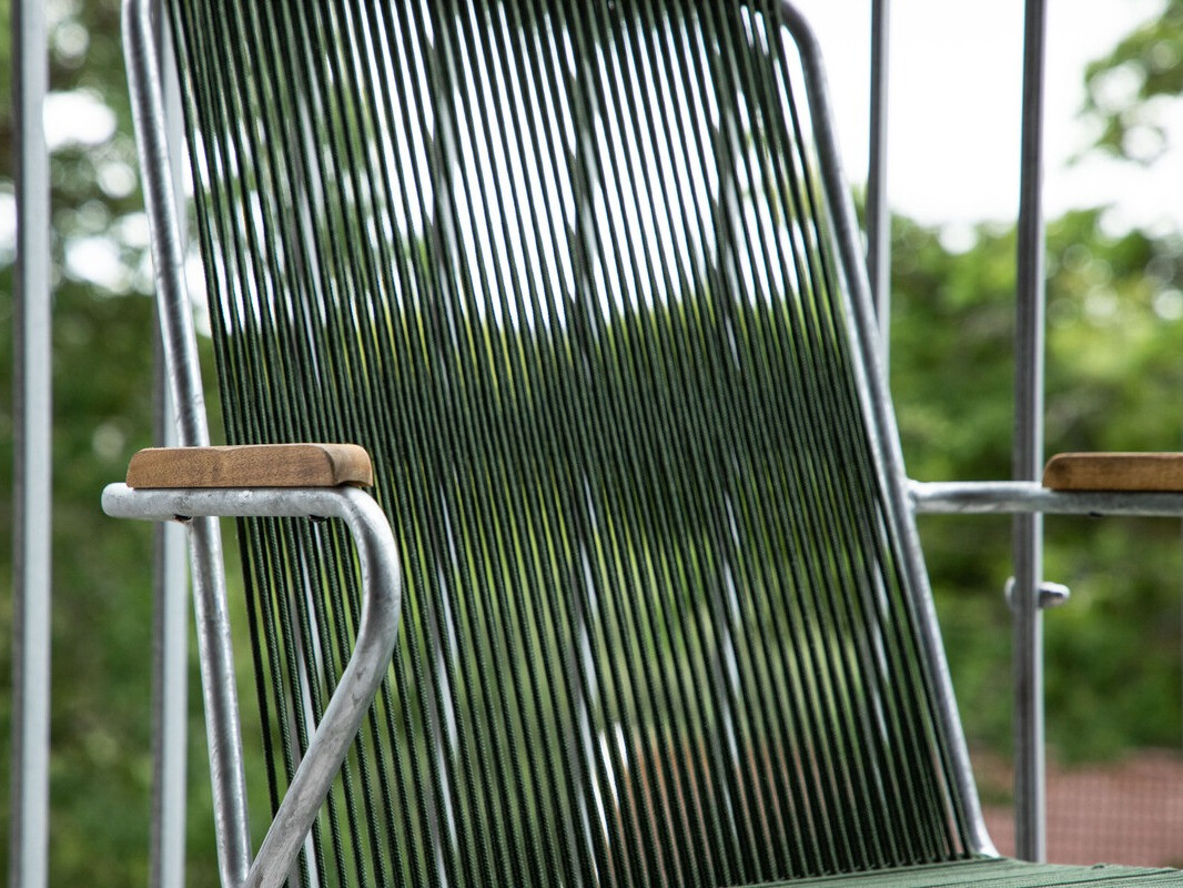 Cadeira para o exterior Dallas 3463 (Verde + Prateado)