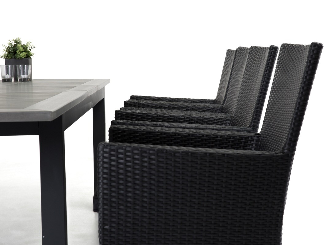 Conjunto de mesa e cadeiras Comfort Garden 1320 (Preto)