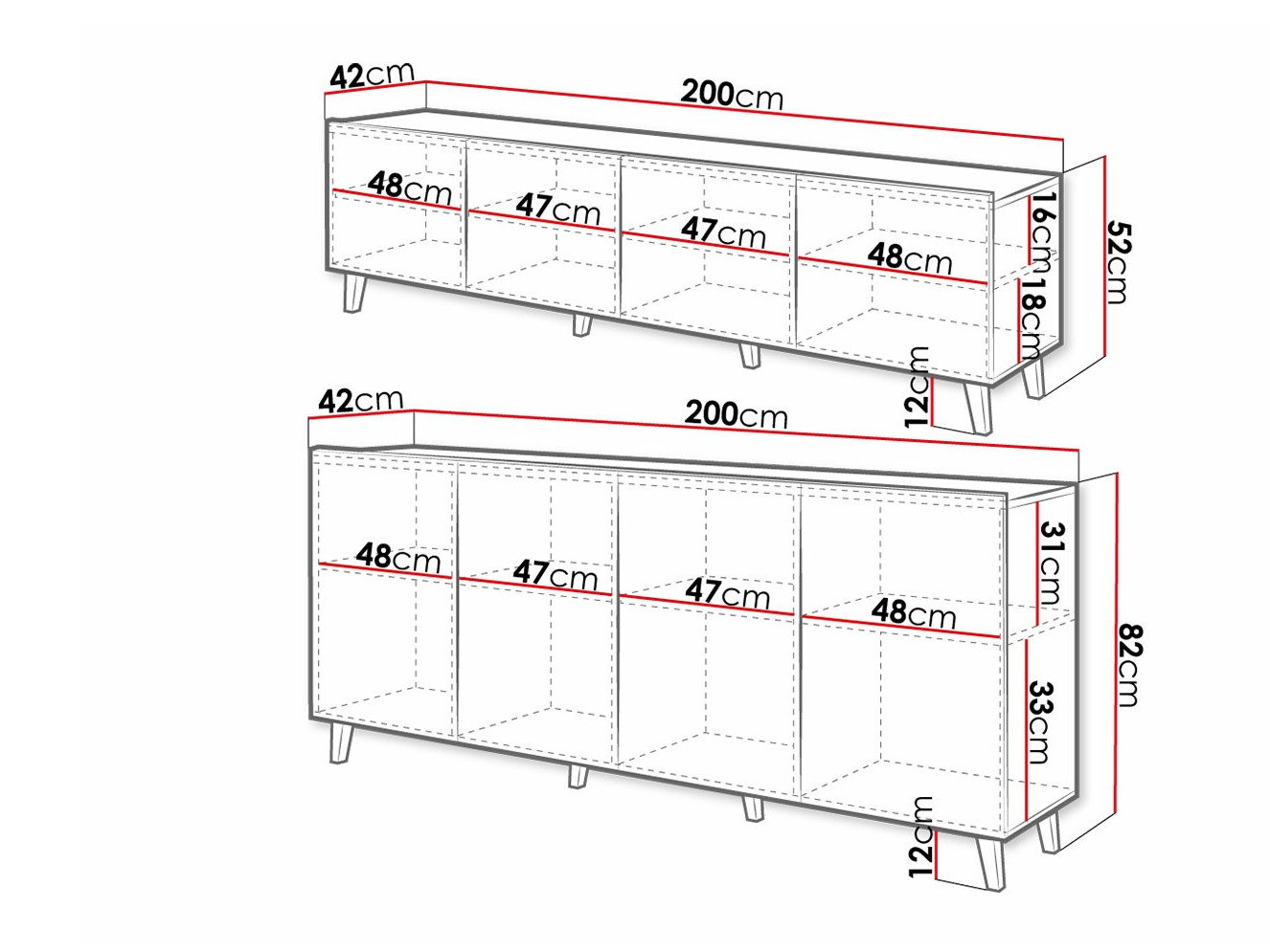 Conjunto para sala de estar Charlotte 212 (Branco)