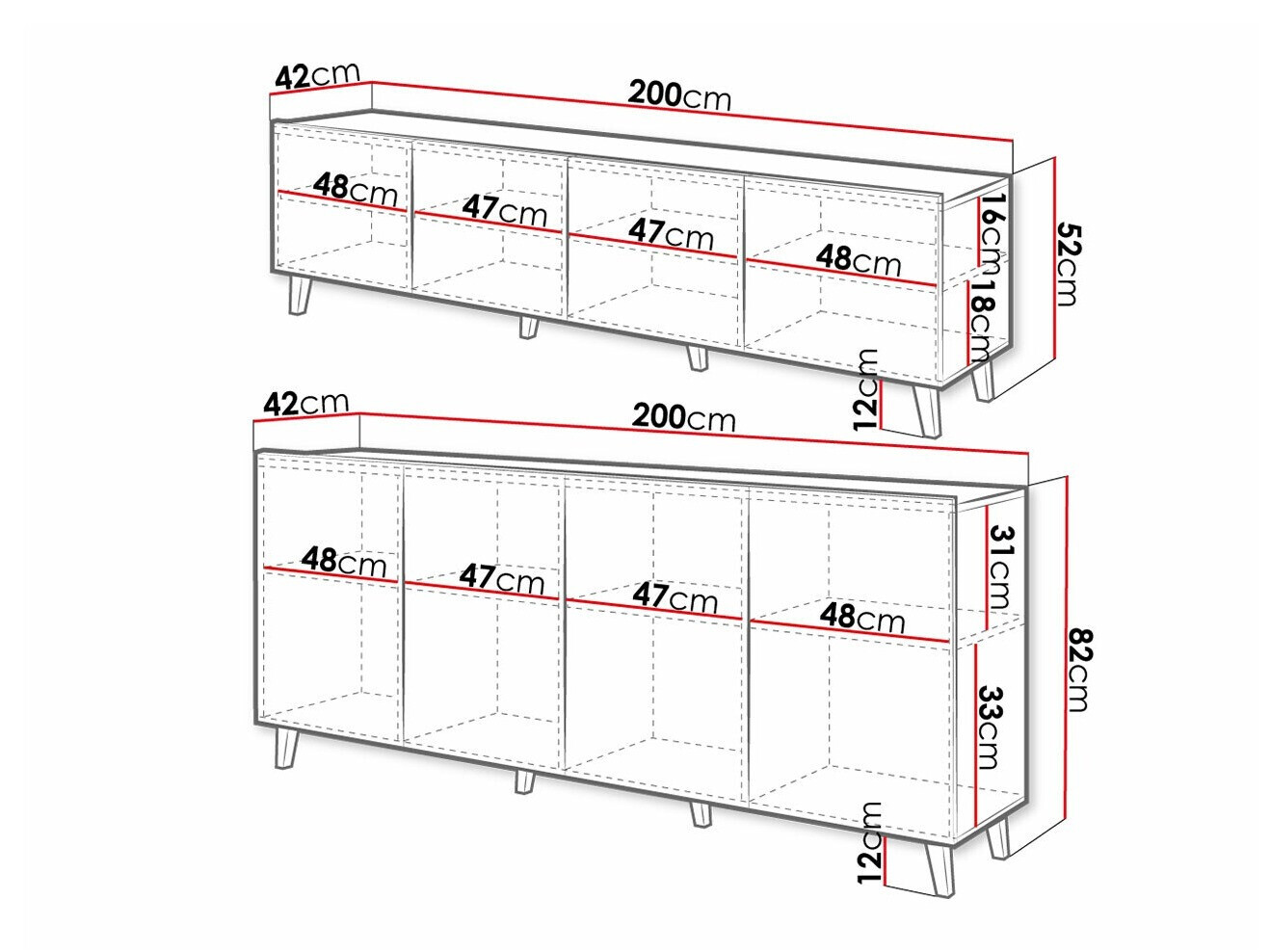 Conjunto para sala de estar Charlotte 212 (Preto)