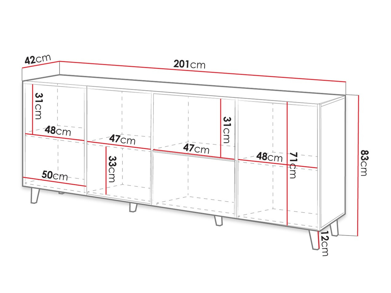 Aparador Comes (Carvalho wotan)