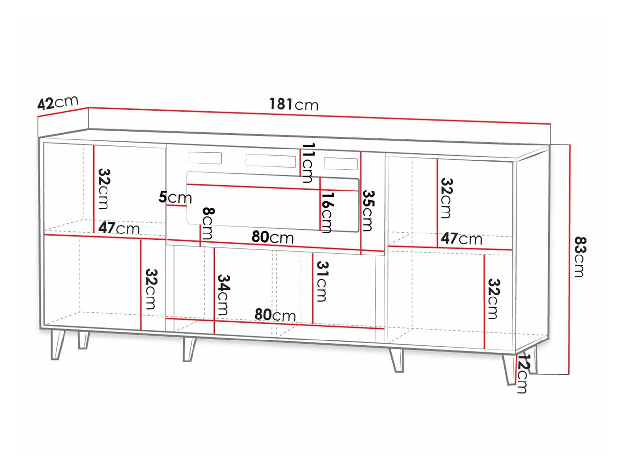 Aparador Comes I (Antracite)