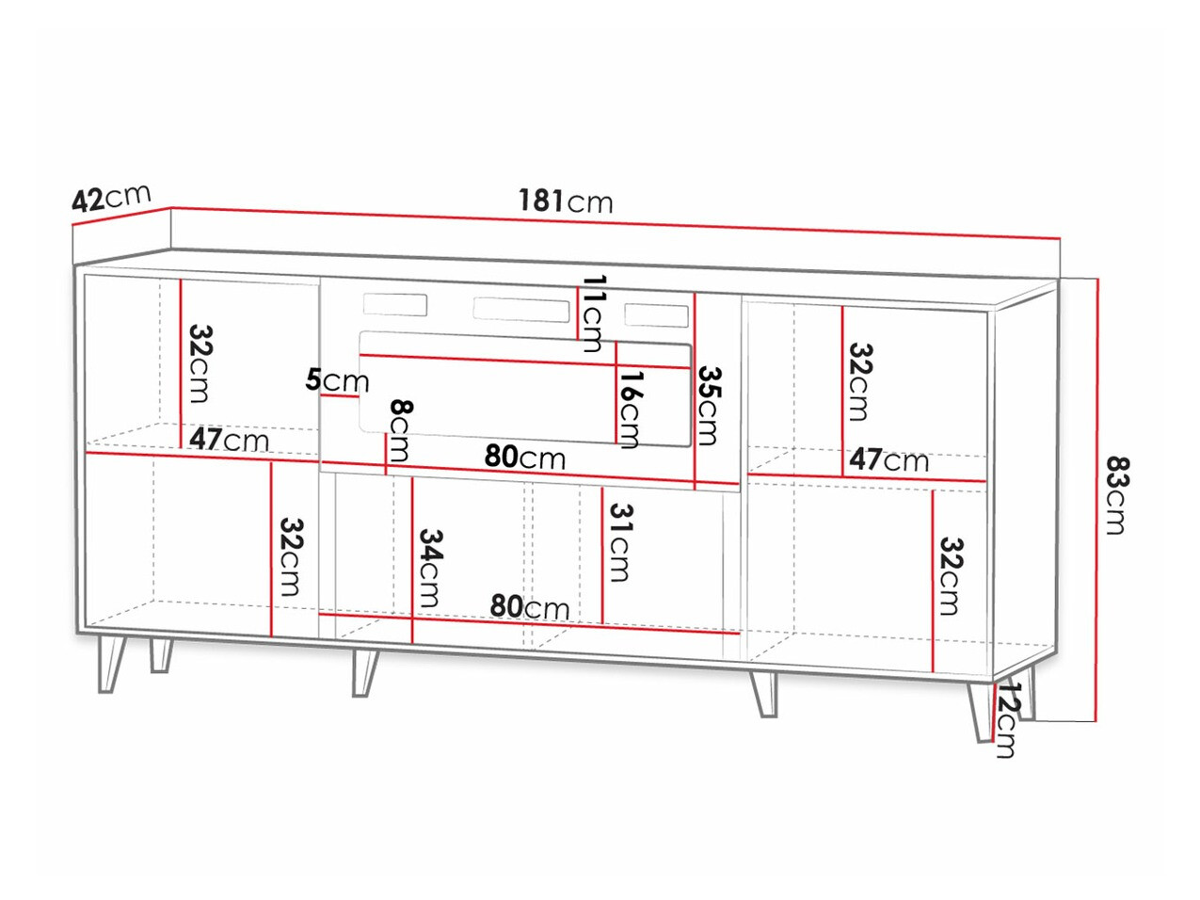 Aparador Remeta 106 (Antracite)