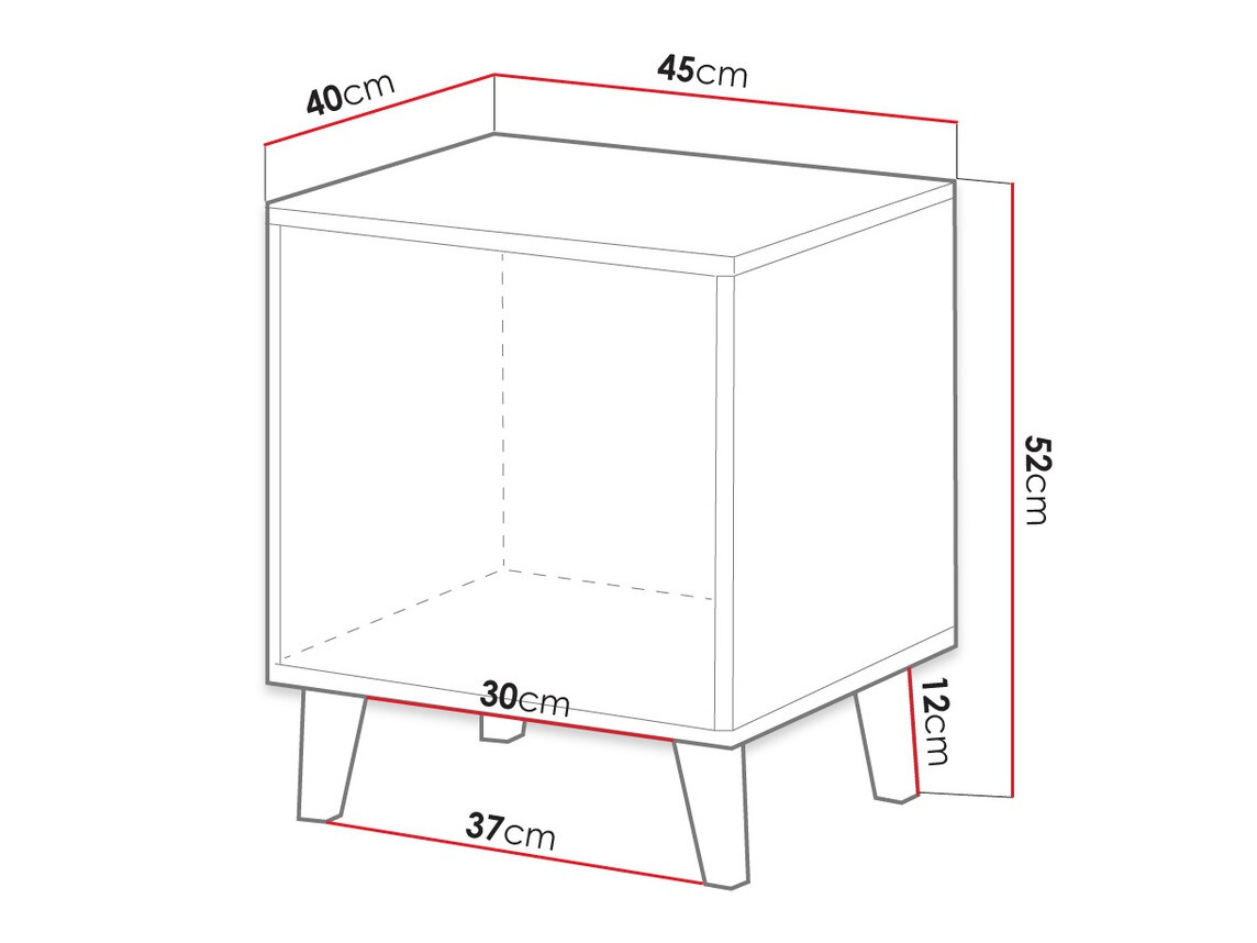 Conjunto de mesas de cabeceira Comes (Carvalho wotan)